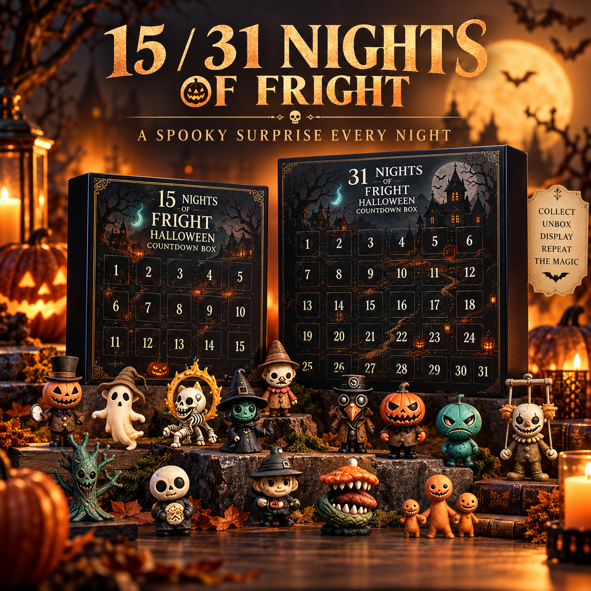 Halloween Mystery Countdown Box – 31 Days of Spooky Surprises & Frightful Fun